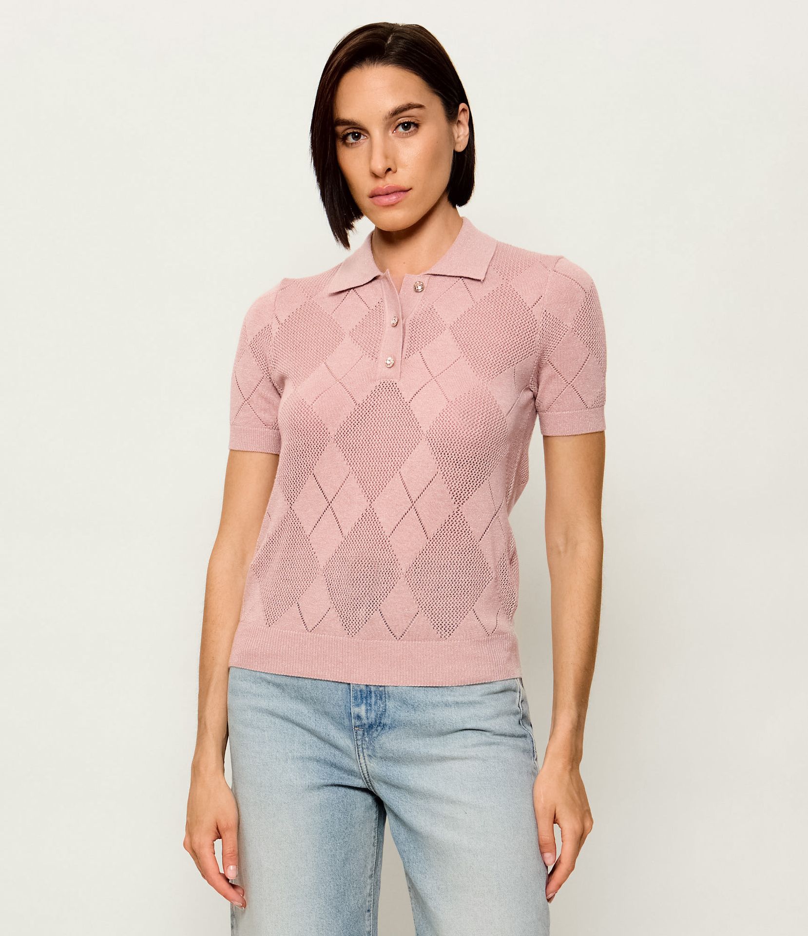 GUESS Polo Melody Regular Fit z dodatkiem wełny