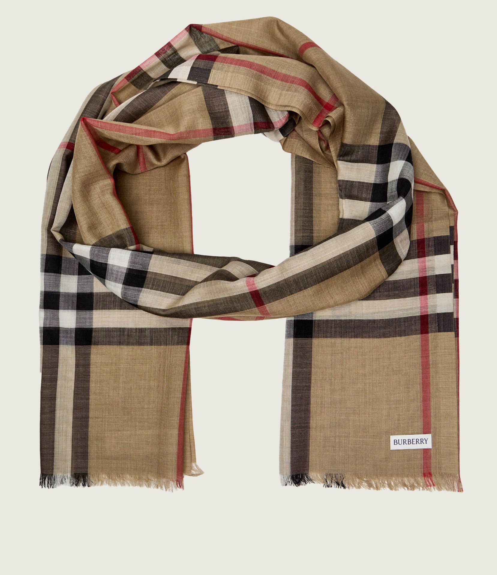 Burberry Wełniany szal z dodatkiem jedwabiu