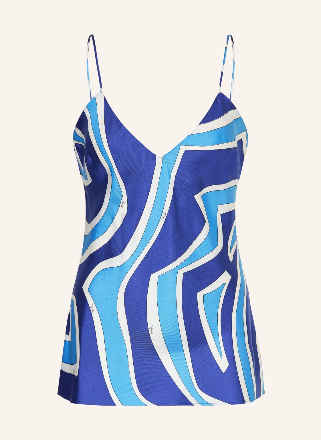 Pucci Jedwabny Top blau