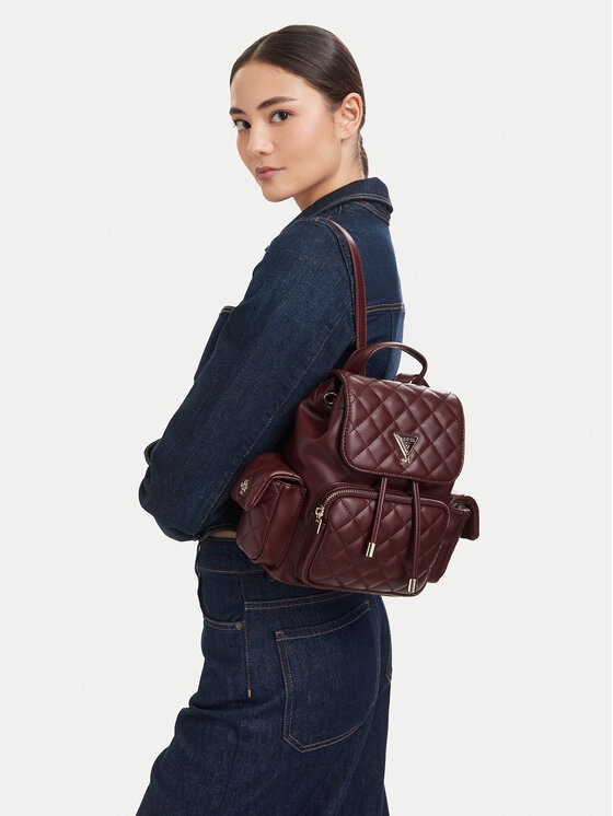Guess Plecak J6YZ05 W2510 Bordowy