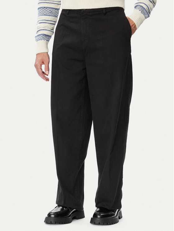 Guess Chinosy M5YB60 WGCV1 Czarny Wide Leg