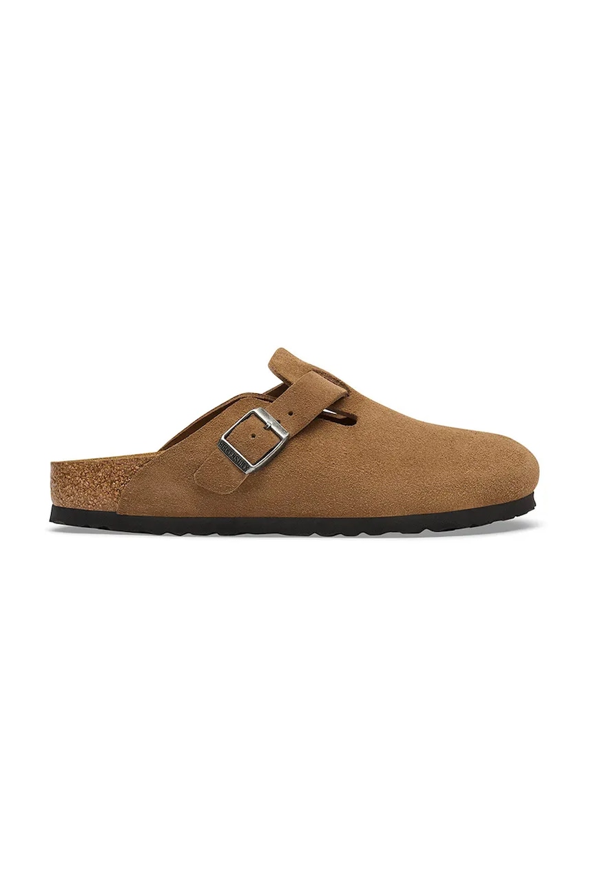Damskie Birkenstock Boston Suede Leather klapki mules damskie zamszowe