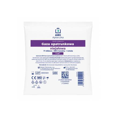 Apteczka ABC Gaza opatrunkowa niejałowa 17 nitkowa 1 m2, 1 szt.