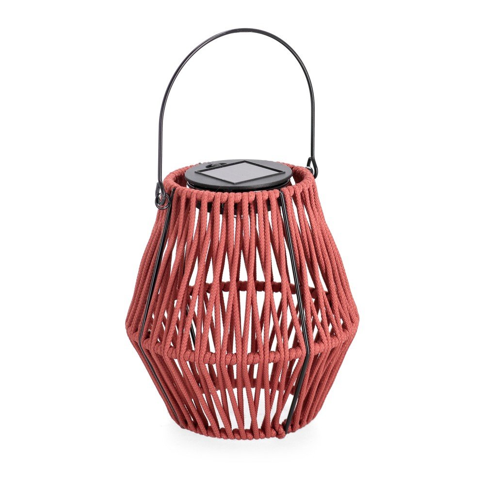 Czerwony solarny lampion LED (wysokość 17 cm) Juny – Yes Everyday