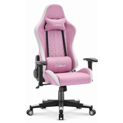 CABRO Fotel biurowy C508 Różowo-biały