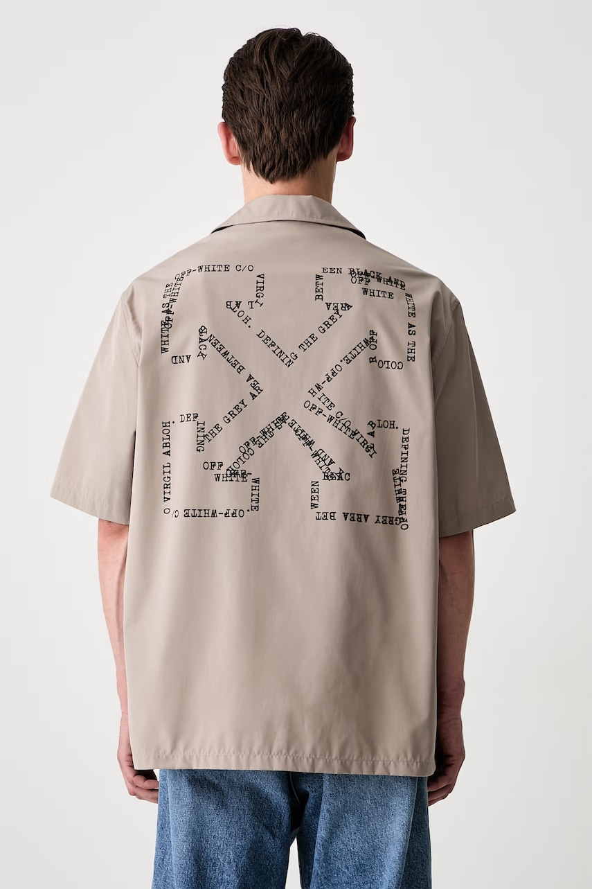 Off-White Script Arrow koszula bawełniana męska