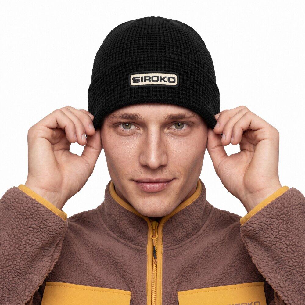 Czapka trekkingowa z dzianiny Siroko Sequoia Black