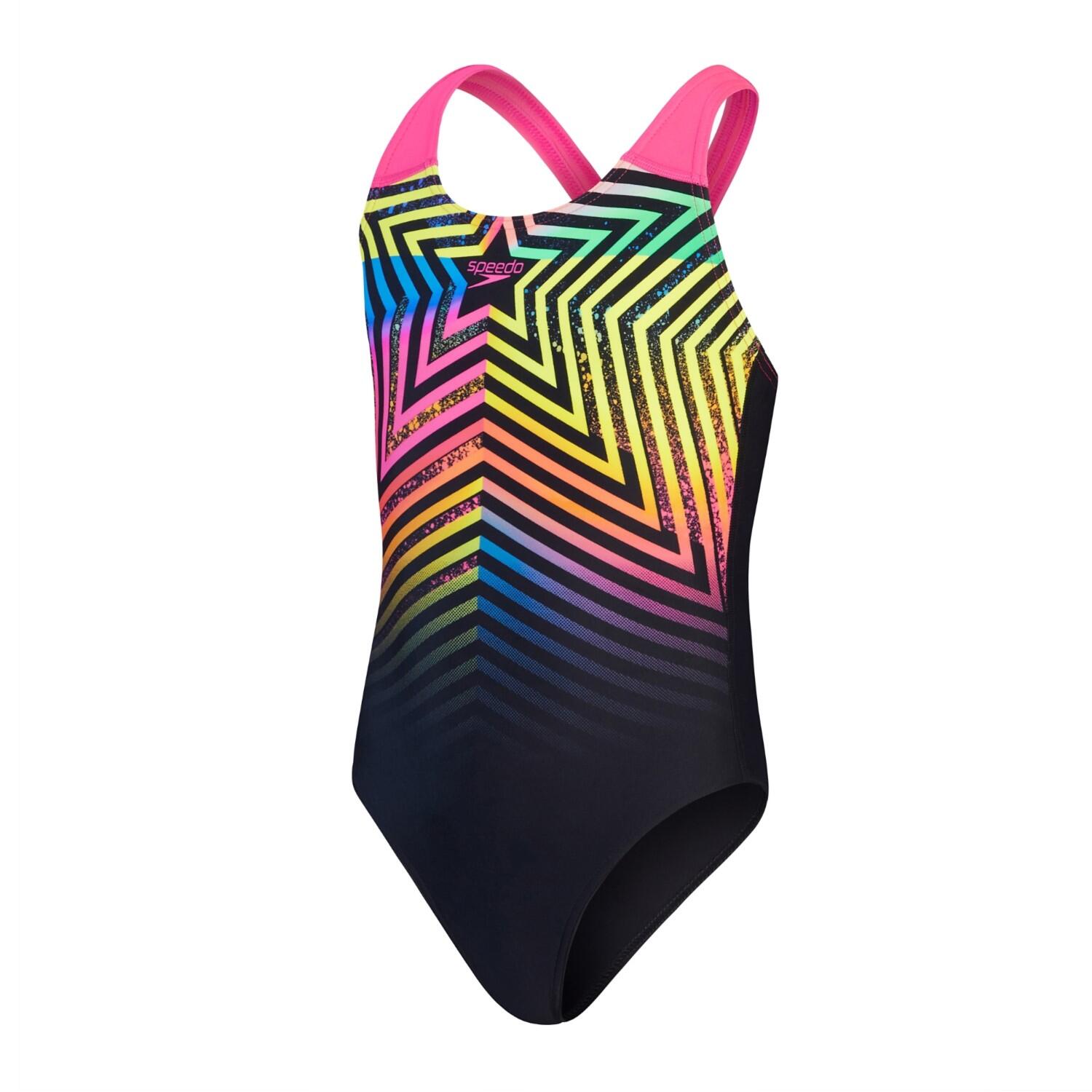 Dziewczęcy jednoczęściowy kostium kąpielowy Speedo Digital Placement Splashback