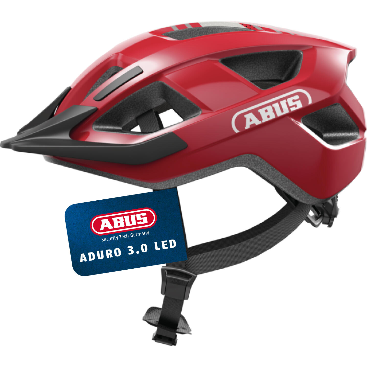 Kask Abus Aduro 3.0 LED Czerwony 58-62cm