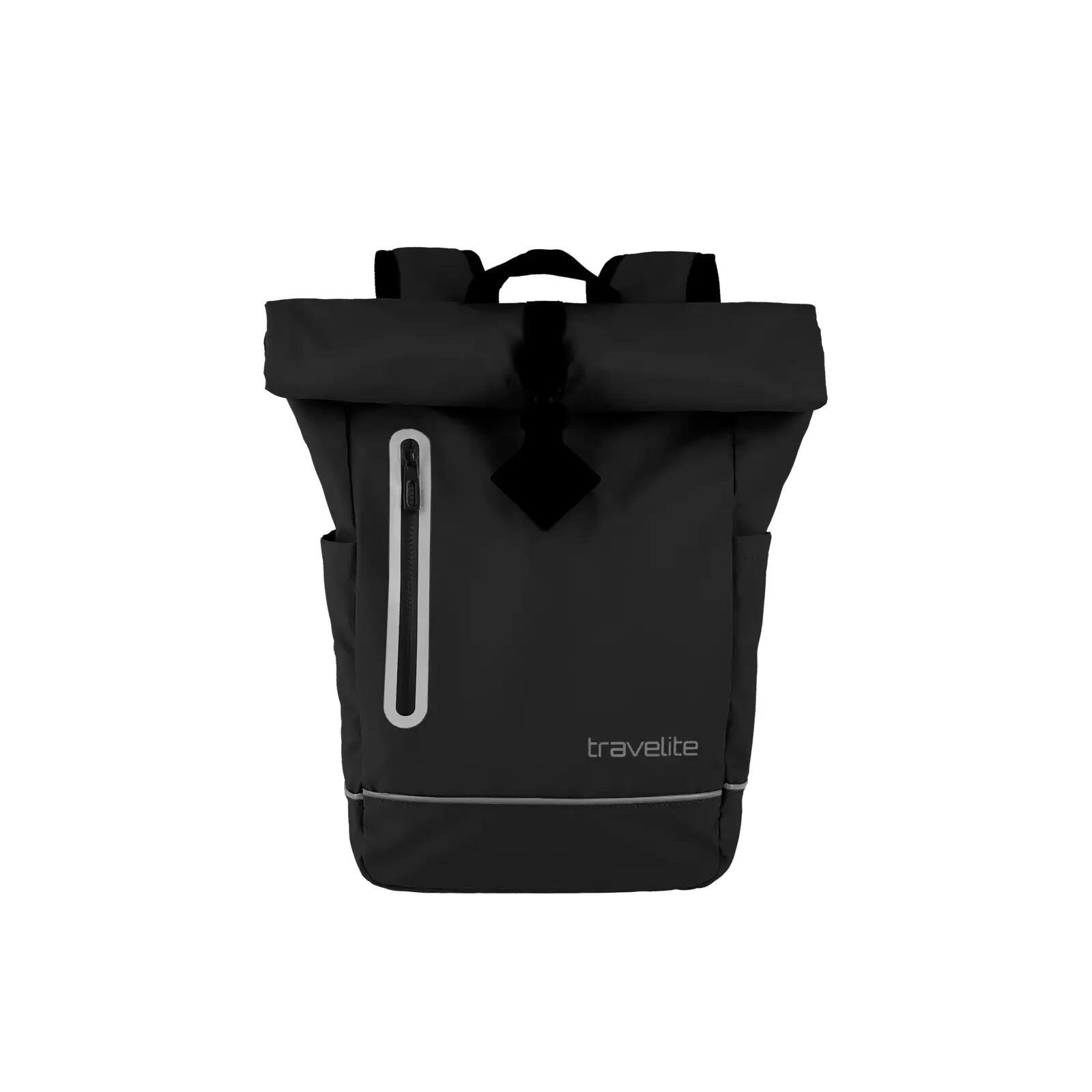 Travelite Unisex Basics Roll-up plecak, plandeka na rower (1 opakowanie), czarny, 48 cm, Casual