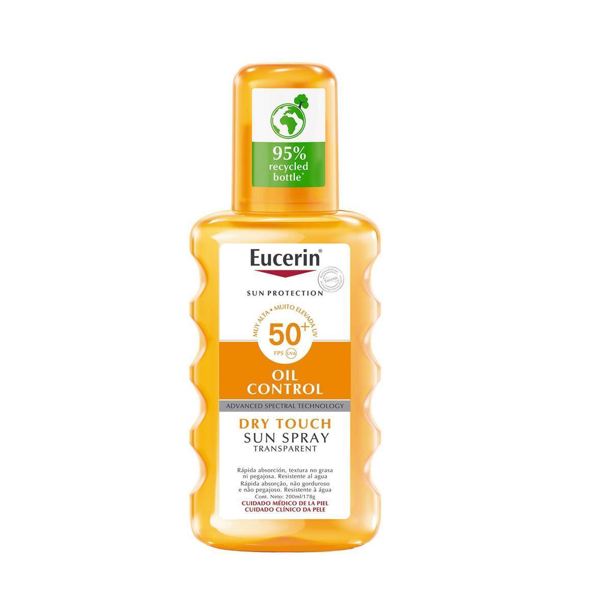Eucerin Sun Sensitive Protect Sun Spray Transparent SPF50 preparat do opalania ciała 200 ml unisex