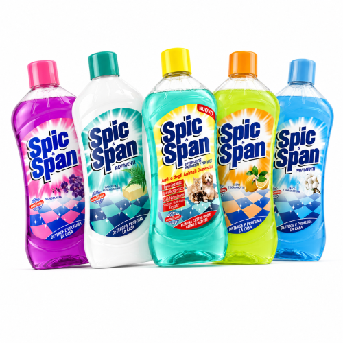 Spic & Span płyn do mycia podłóg zestaw 5 x 1 l Orchidea Marsylia Zwierzęta Cedr Talco