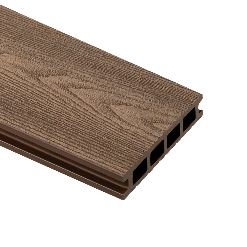 Deska tarasowa kompozytowa dwustronna S140 14x300x2,5 cm Teak Bergdeck