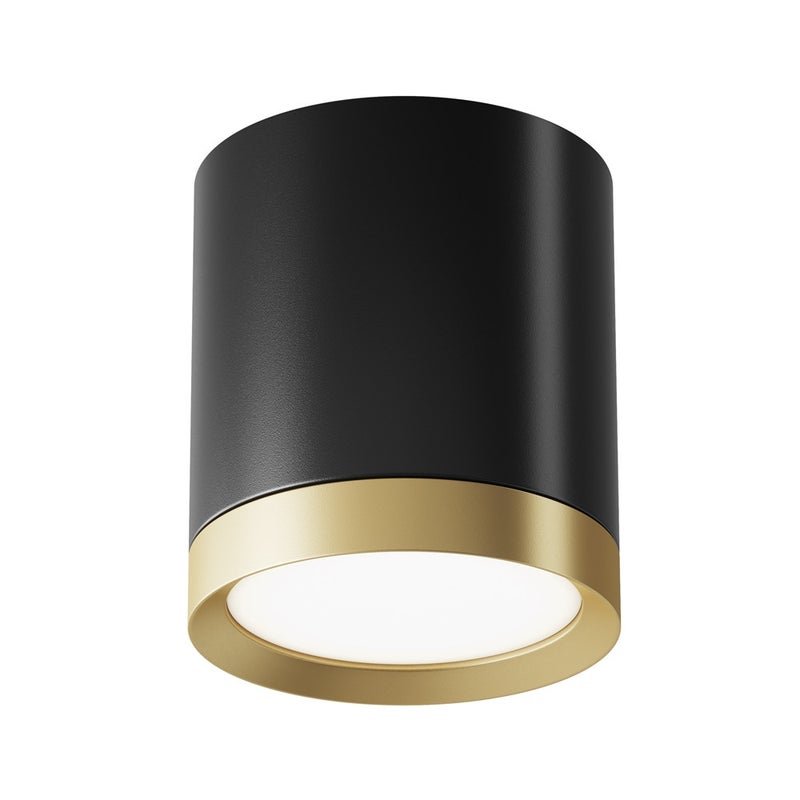 Reflektor sufitowy spot natynkowy Hoop okrągły czarno-złoty 1xGX53x15W wym: 9,6 x 8,5 x 8,5 cm aluminium Maytoni