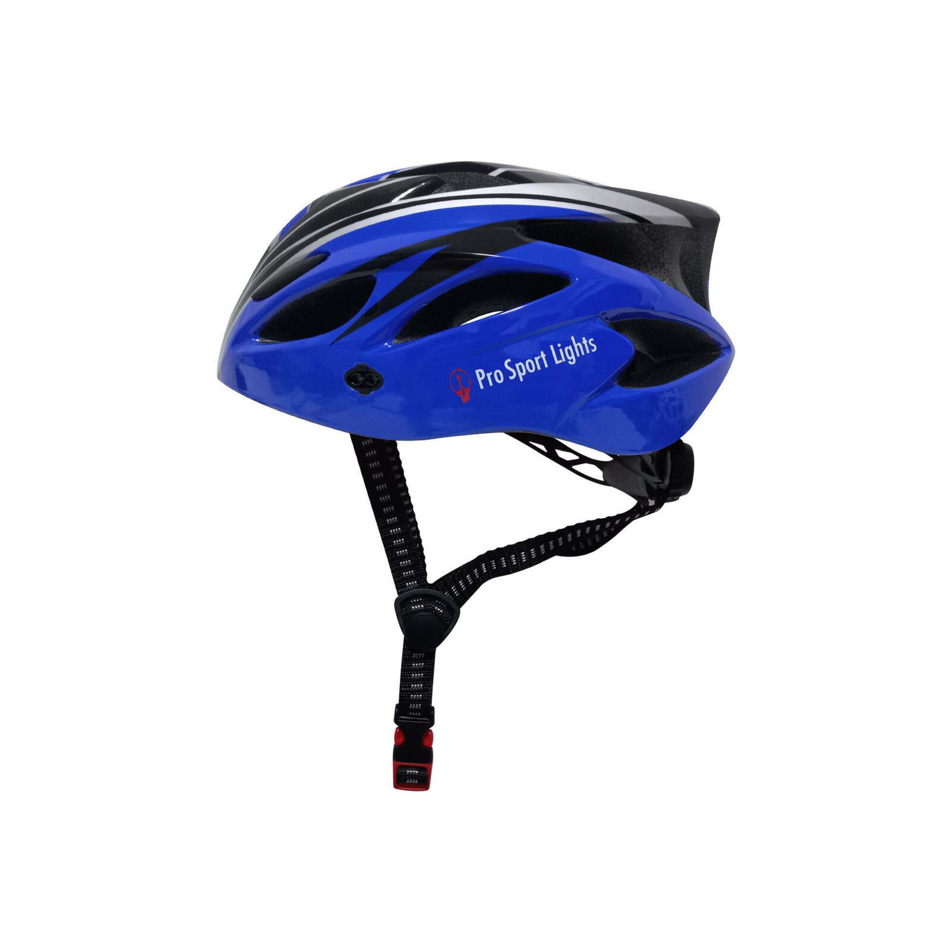 Kask rowerowy damski/męski Pro Sport Lights - niebiesko-czarny