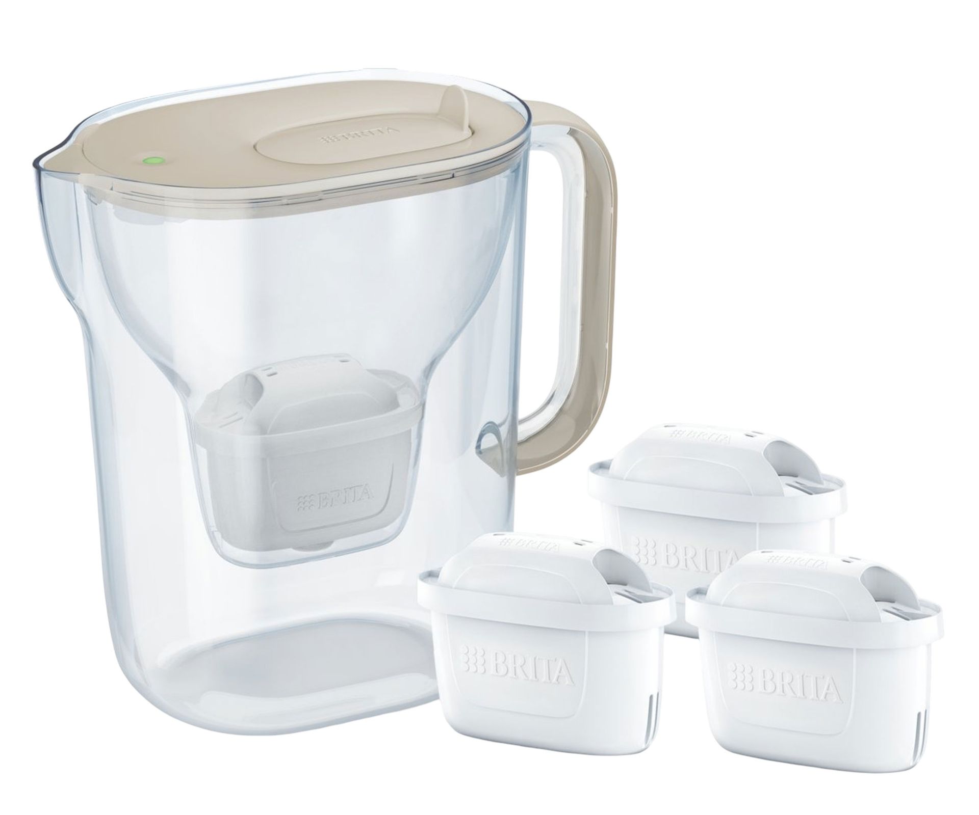 Brita Dzbanek Essential XL piaskowy + 3 wkłady filtrujące MAXTRAPR