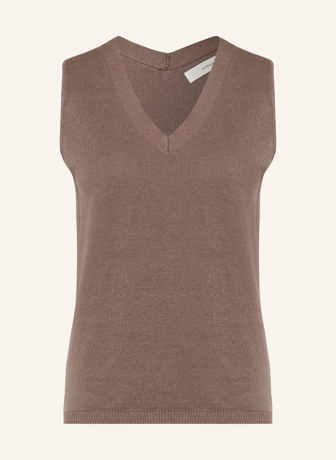 Inwear Dzianinowy Top Devaiw Z Lnem braun