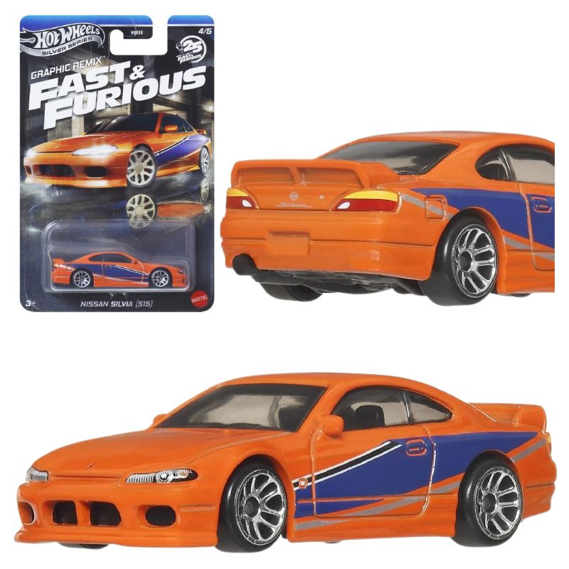 Hot Wheels Szybcy I Wściekli Fast & Furious Graphic Remix Autko Samochodzik Resorak Model Nissan Silvia S15 4/5 JBY48