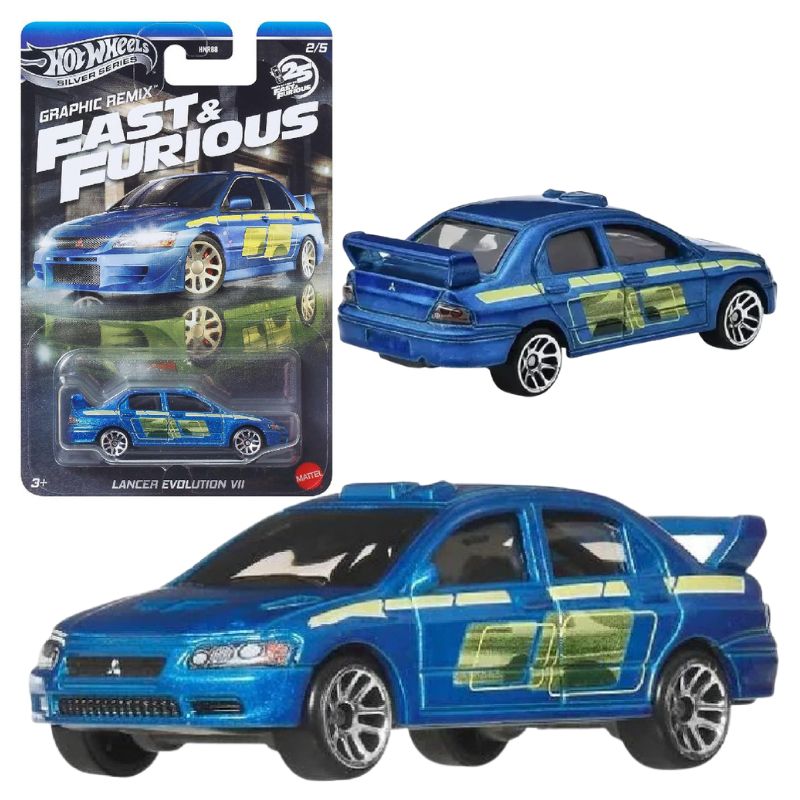 Hot Wheels Szybcy I Wściekli Fast & Furious Graphic Remix Autko Samochodzik Resorak Model Lancer Evolution VII 2/5 JBY47