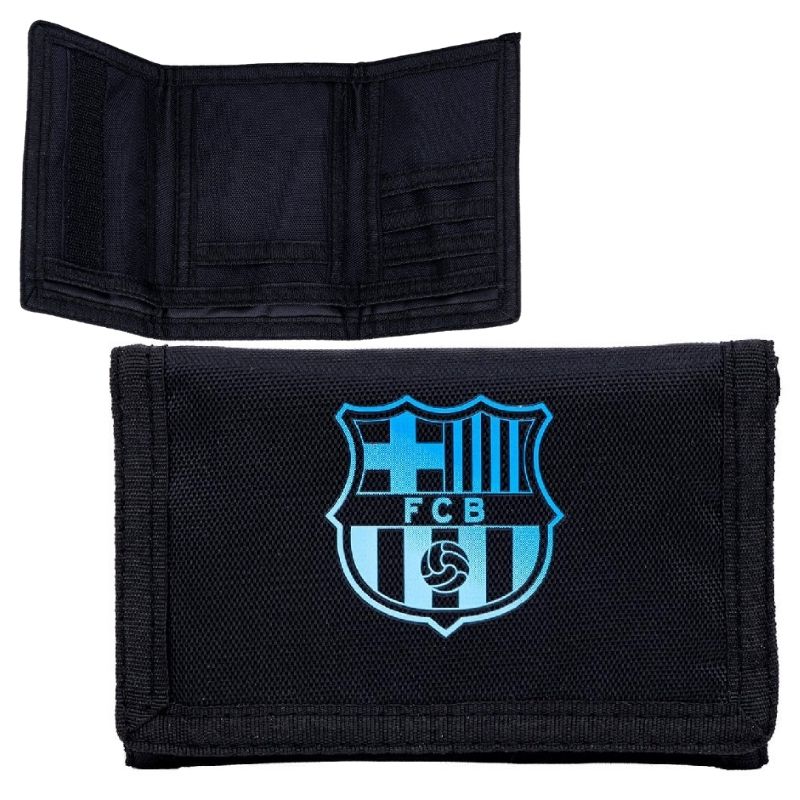 Astrabag Portfelik Dziecięcy Portfel Na Rzep Dla Dzieci Saszetka FC Barcelona Czarny