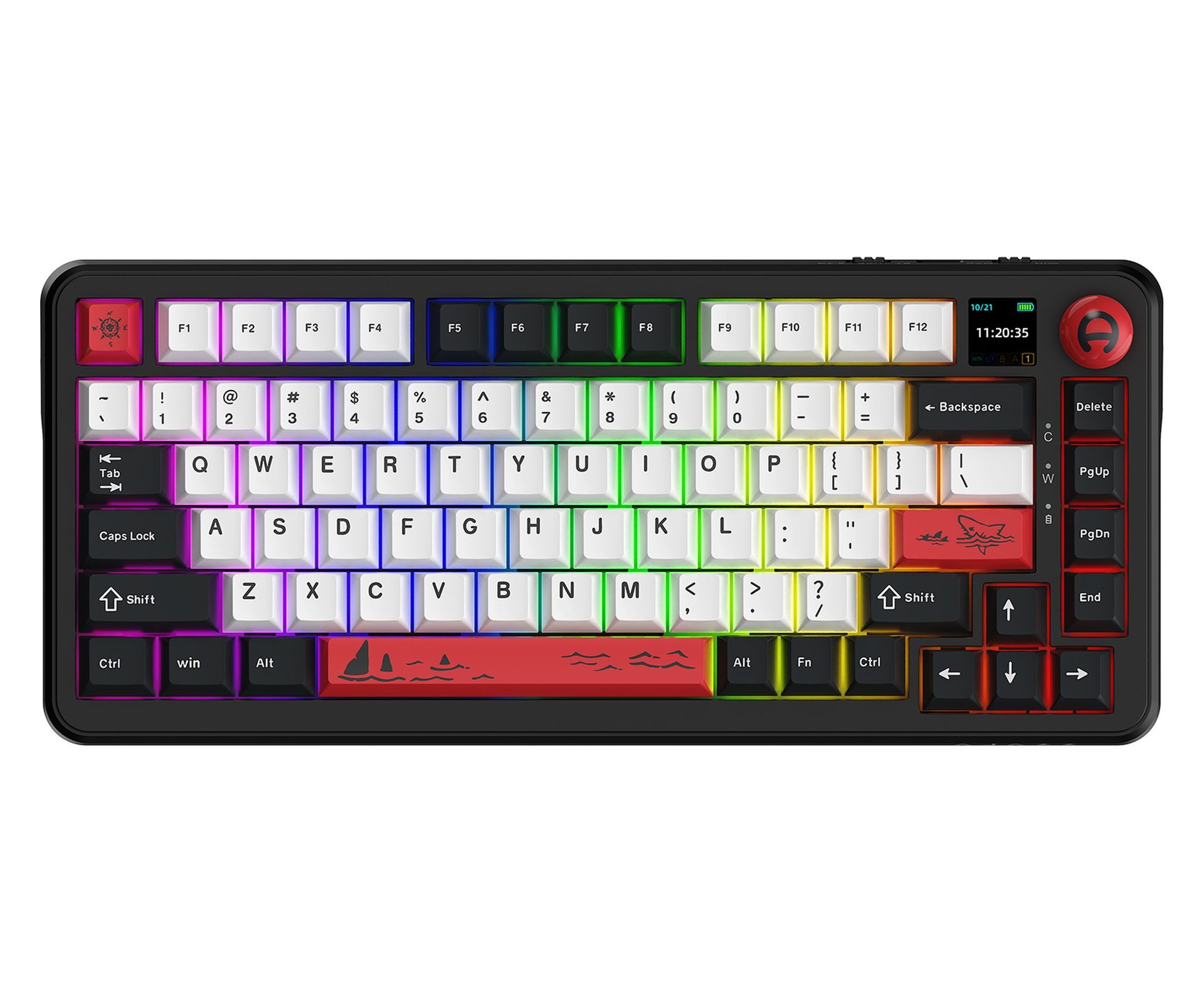 Ajazz AK820 MAX PLUS Avocado Switch Black Gray z ekranem AK820MAX PLUS-AS-BG
