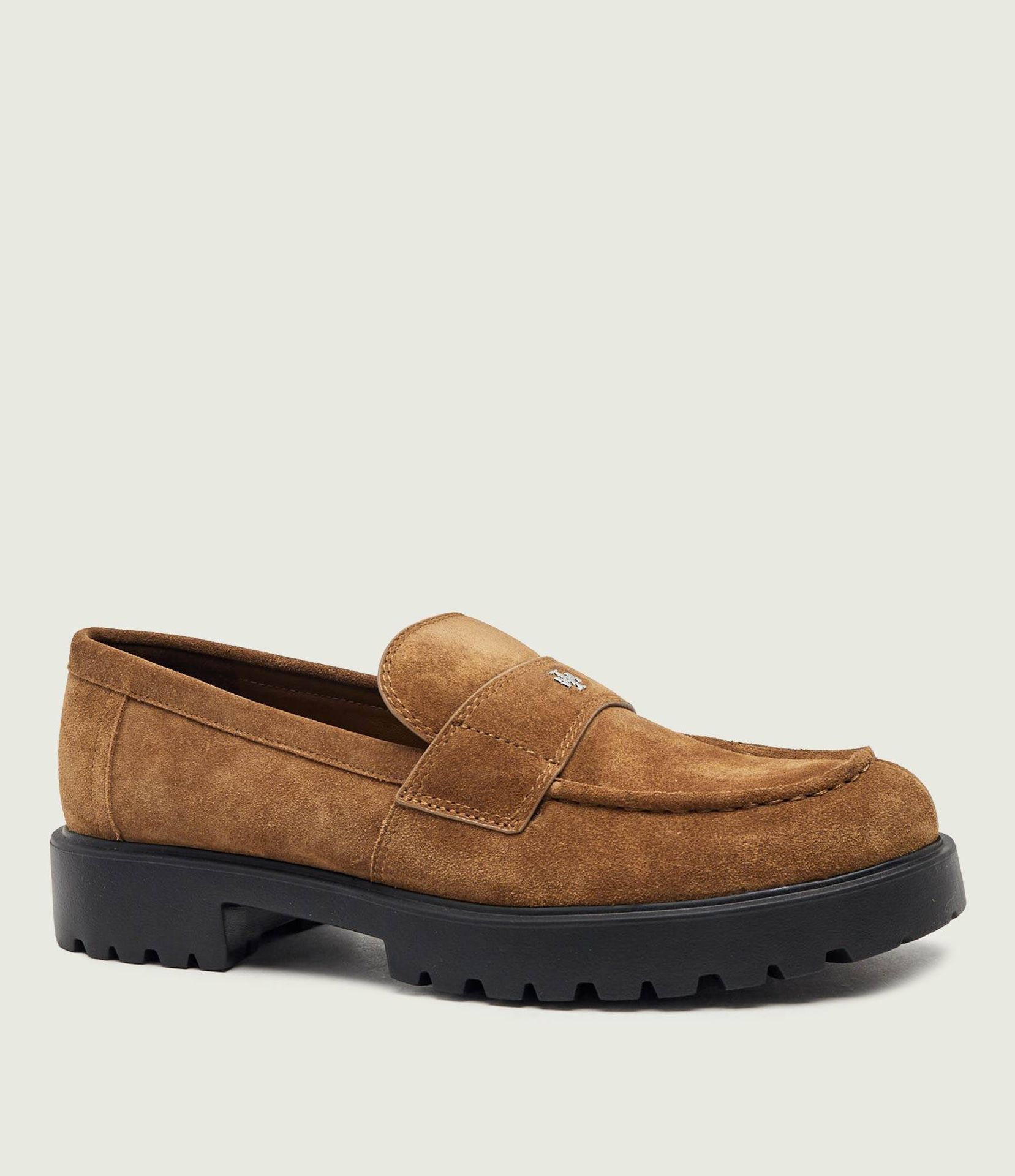 TORY BURCH Loafersy Classic Lug zamsz