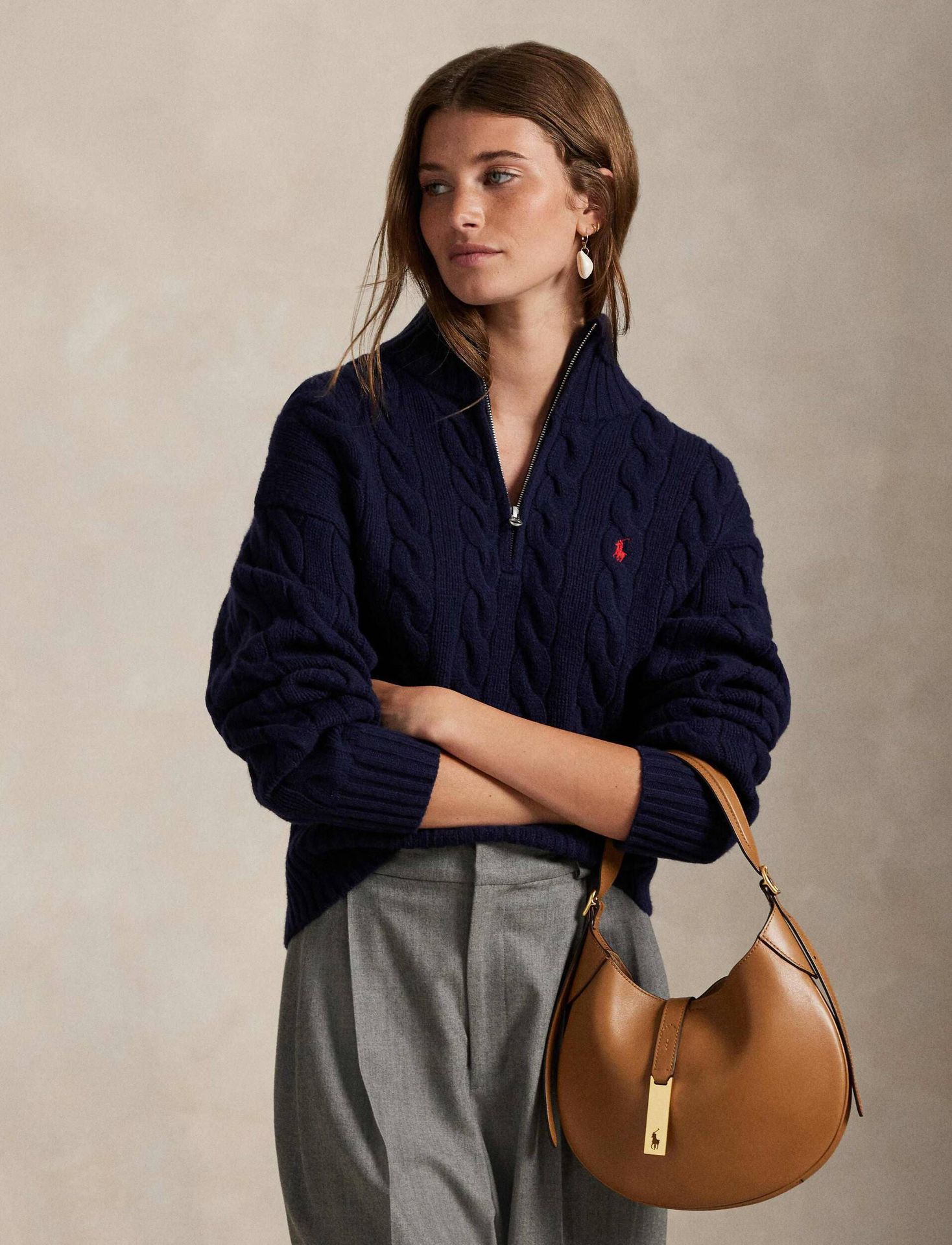 POLO RALPH LAUREN Wełniany półgolf Relaxed fit z dodatkiem kaszmiru