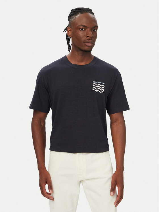 Jack & Jones T-Shirt Blajake 12294944 Granatowy Relaxed Fit