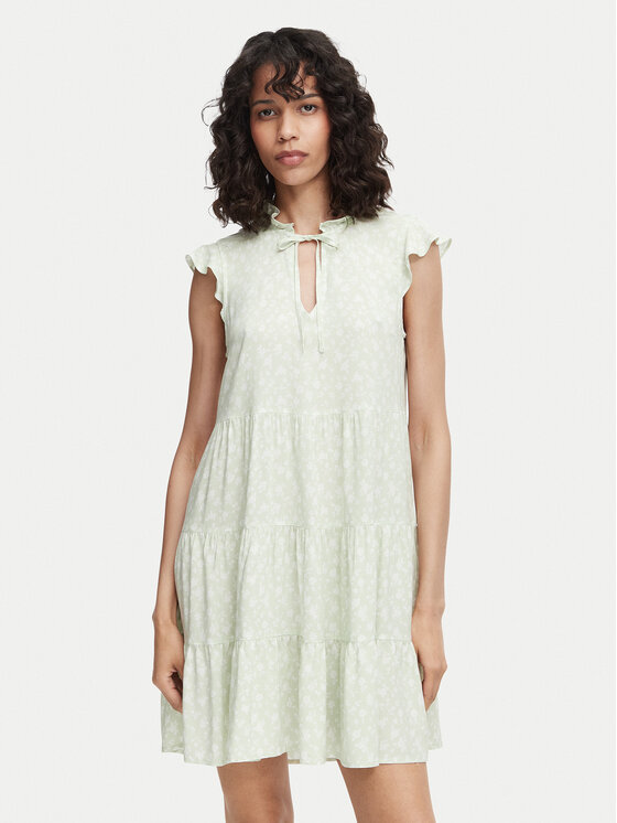 Vero Moda Sukienka letnia Alba 10342656 Zielony jasny Regular Fit