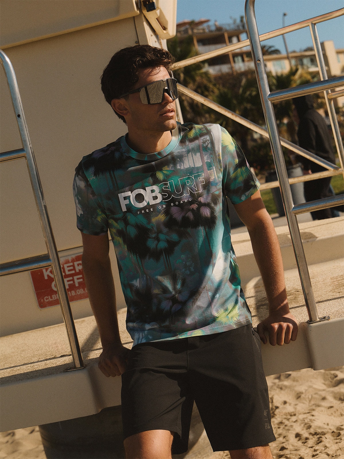 4F T-shirt regular z nadrukiem męski - multikolor XXL