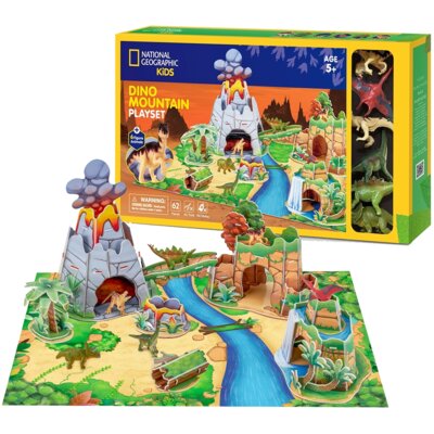 Puzzle 3D CUBIC FUN National Geographic Kids Dino Mountain 306-28667 (62 elementy)