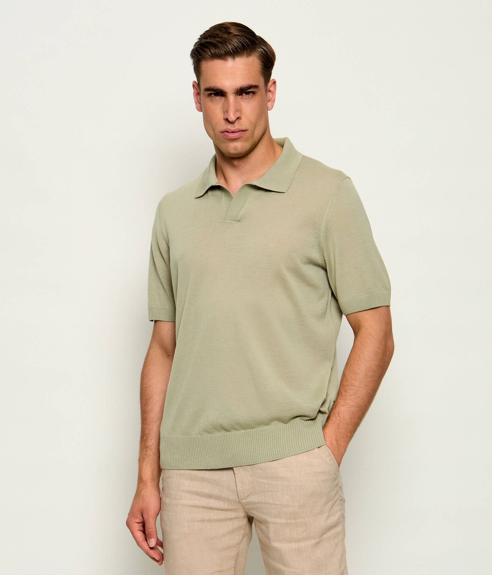 BOSS BLACK Wełniane polo H-Lantoni Regular Fit