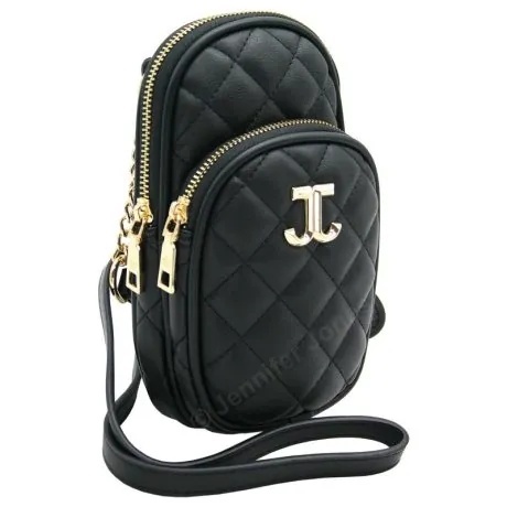 Elegancka I Stylowa Mała Listonoszka Jennifer Jones Skóra Włoska JJ3142 CZARNA 20 x 12 x 6 [cm]