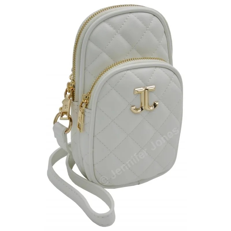 Elegancka I Stylowa Mała Listonoszka Jennifer Jones Skóra Włoska JJ3142 BIAŁA 20 x 12 x 6 [cm]