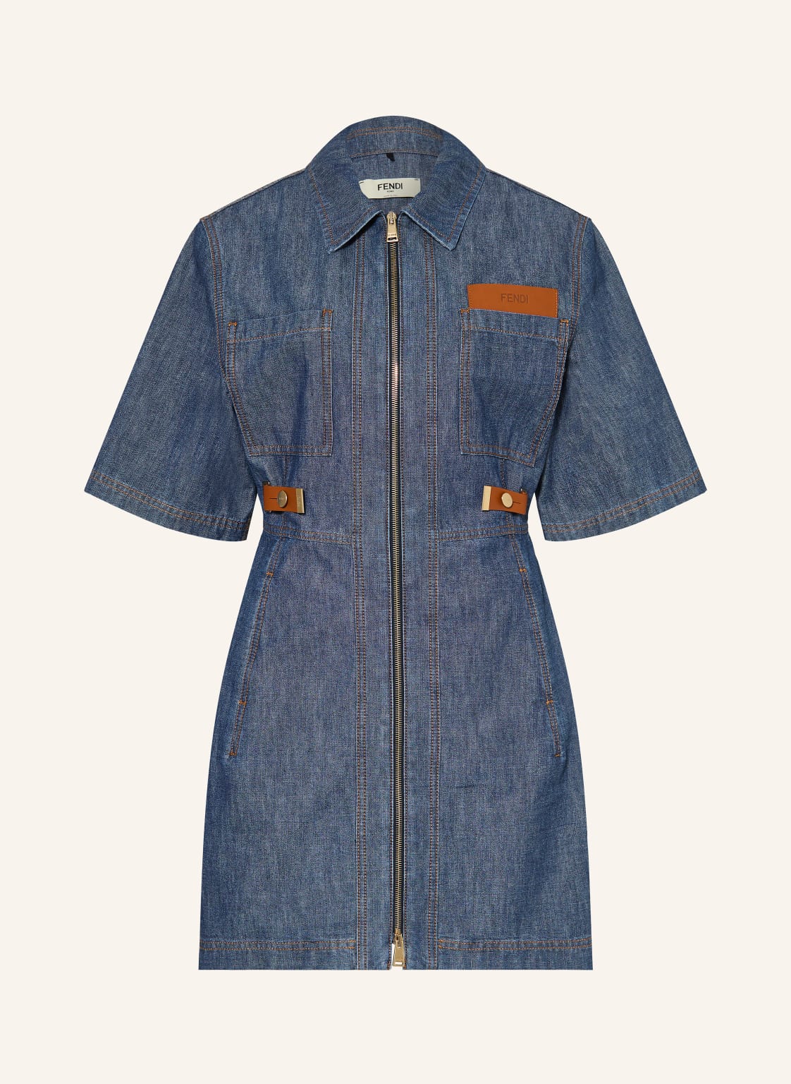 Fendi Sukienka Dżinsowa blau