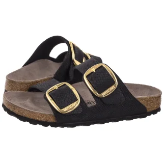 Klapki Arizona Big Buckle Python Black Eco Leather 1032881 (BK396-a) Birkenstock