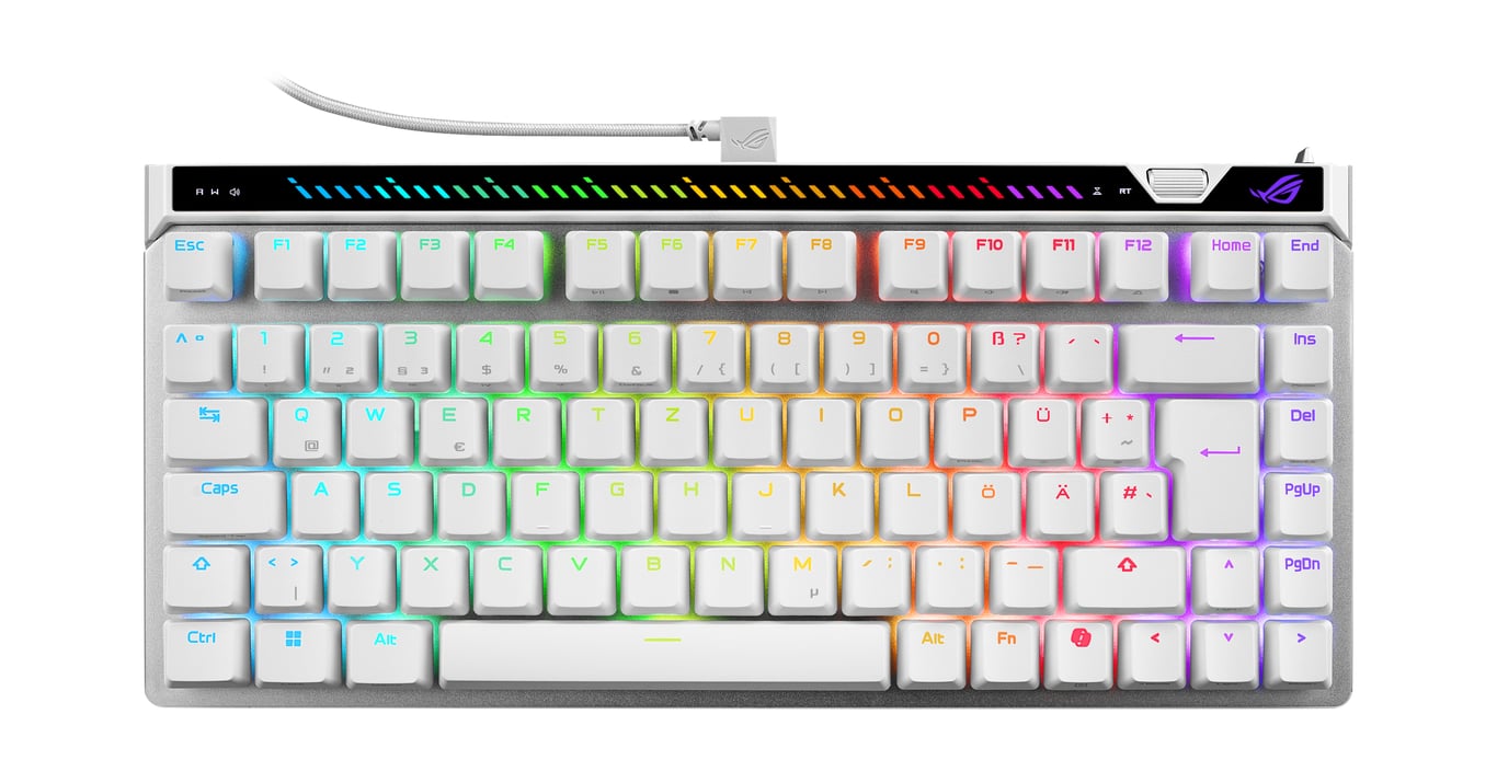 ASUS ROG Falchion Ace 75 HE WHT QWERTZ Niemiecki Biały 90MP047H-BKDA30