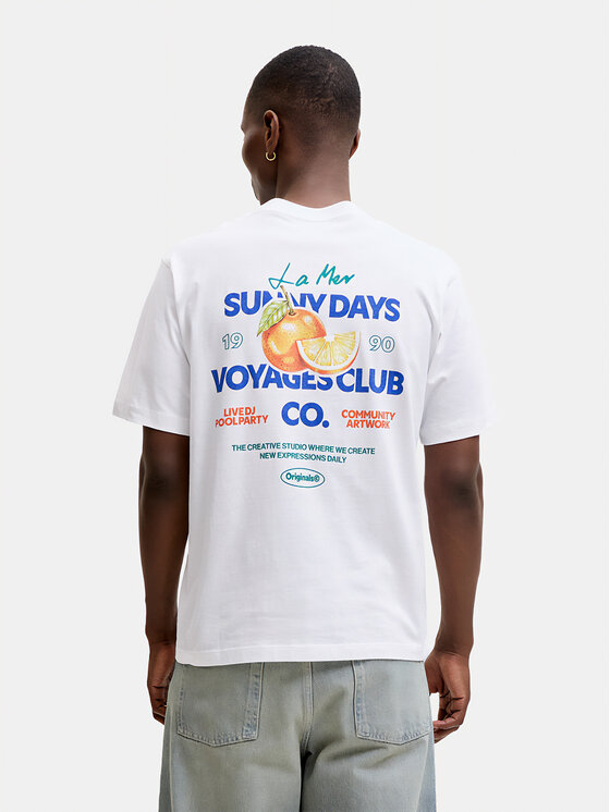 Jack & Jones T-Shirt Riviera 12295202 Biały Regular Fit