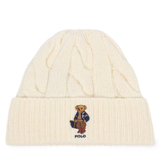 Czapka Polo Ralph Lauren 455P18118003 Kremowy