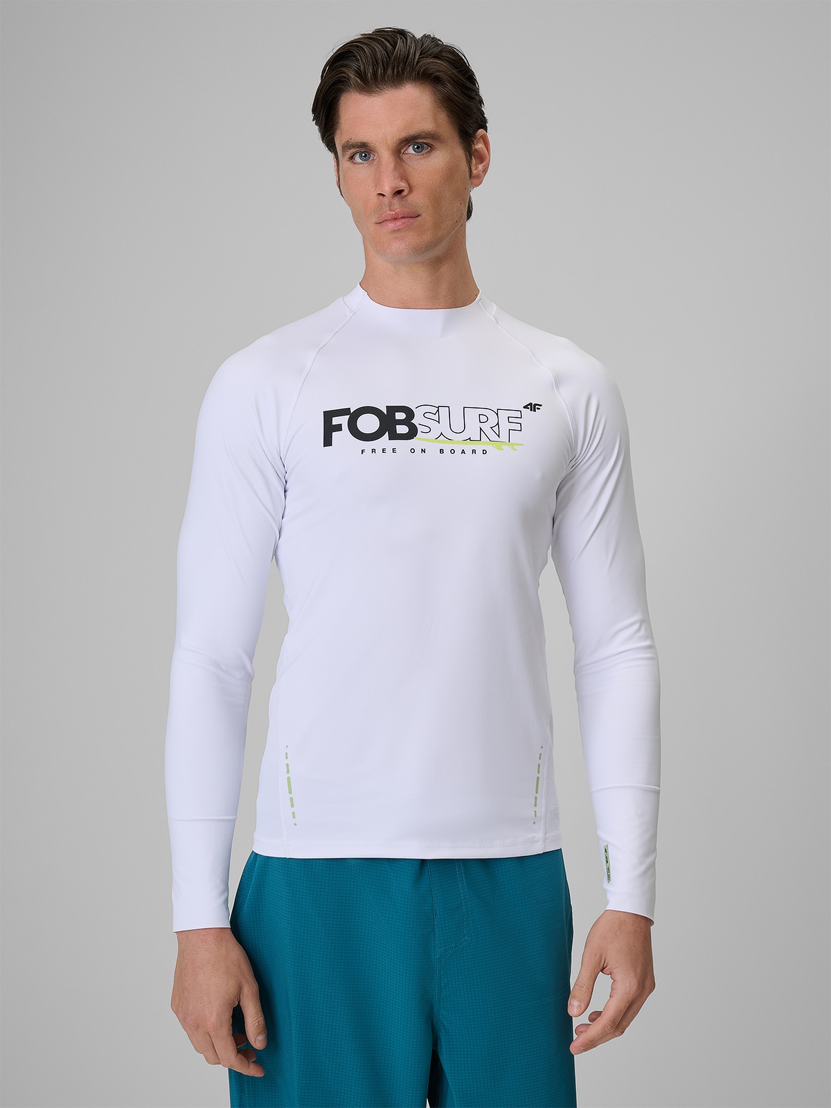 4F Longsleeve do pływania i sportów wodnych z filtrem UPF50+ męski - biały XXL