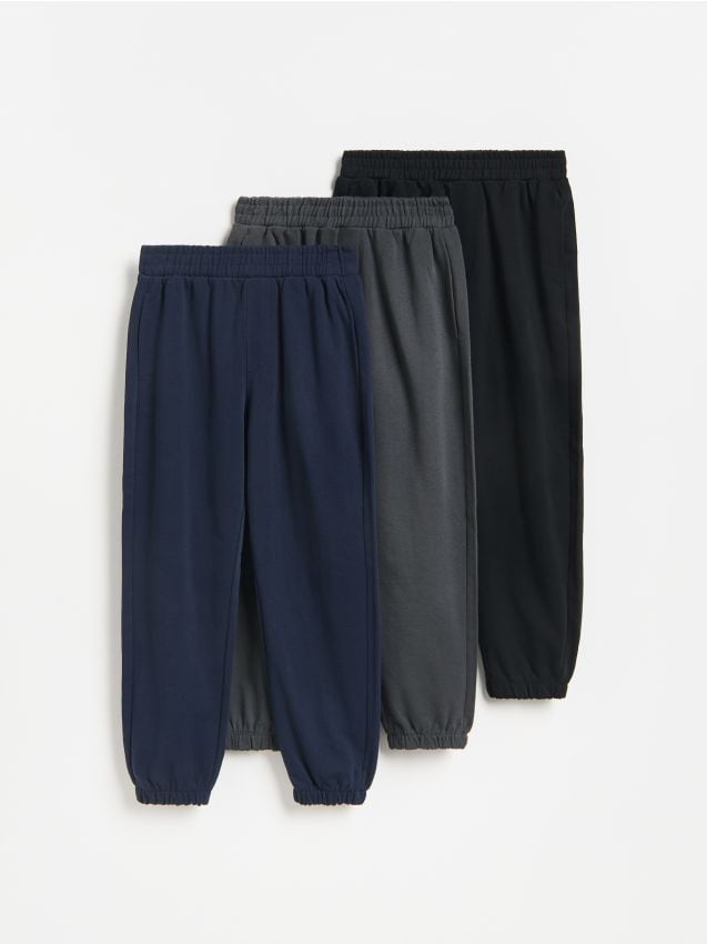 Reserved - Bawełniane joggery 3 pack - czarny