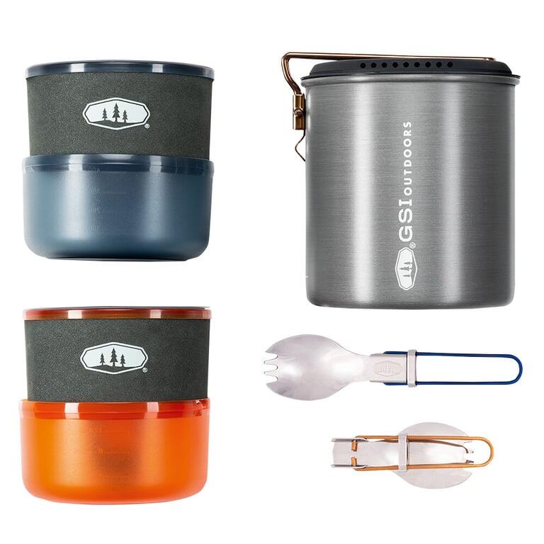 Zestaw naczyń GSI Outdoors Halulite Microdualist anodized