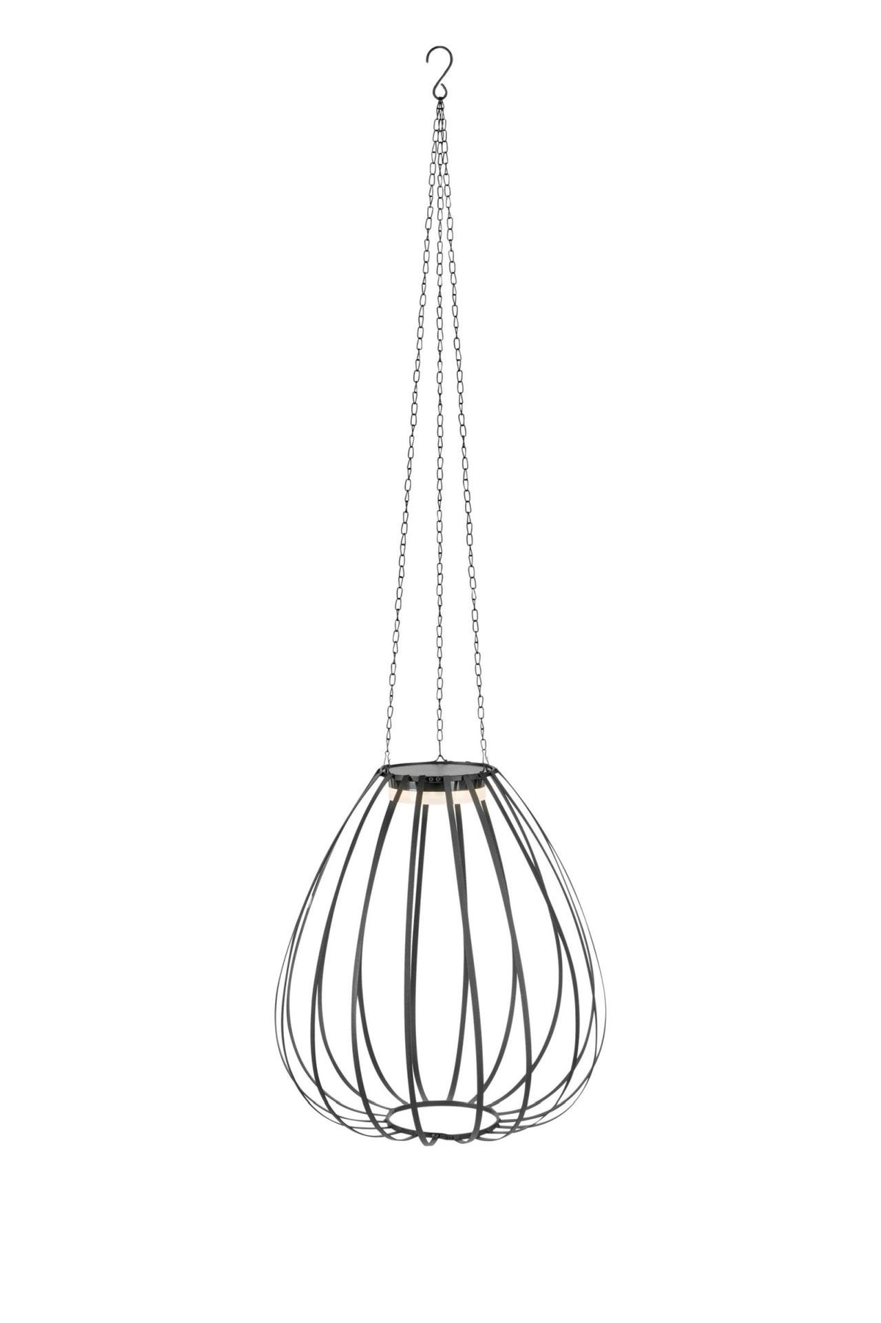 MARKSLOJD Lampa ogrodowa wisząca solarna czarna metalowa 109119 z serii OVIA