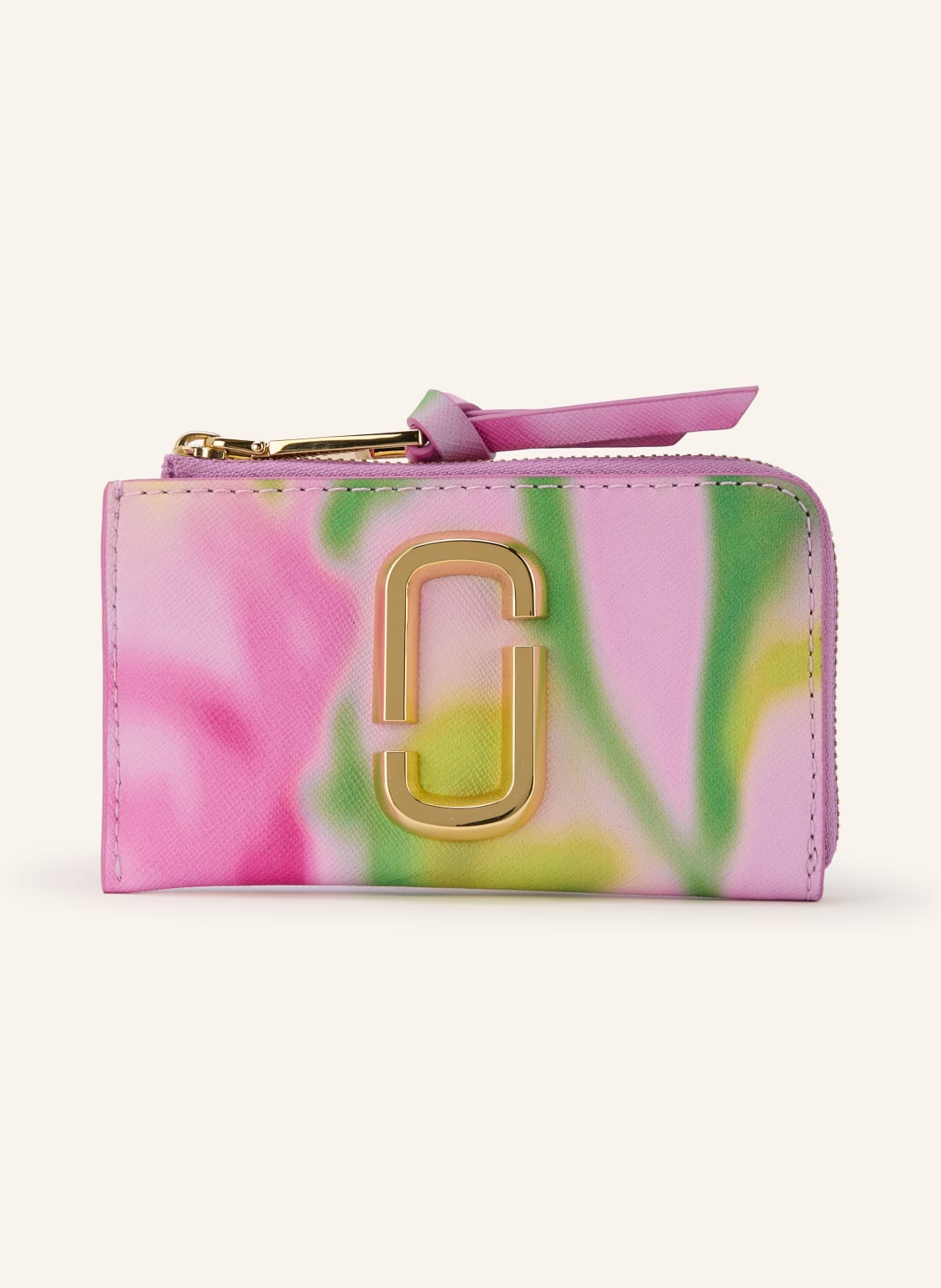 Marc Jacobs Portfel The Blurred Floral Snapshot Top Zip Multi Wallet pink