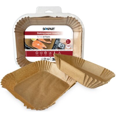 Papierowe wkłady do AirFryer 100 szt 15 x 20 cm frytkownica beztłuszczowa