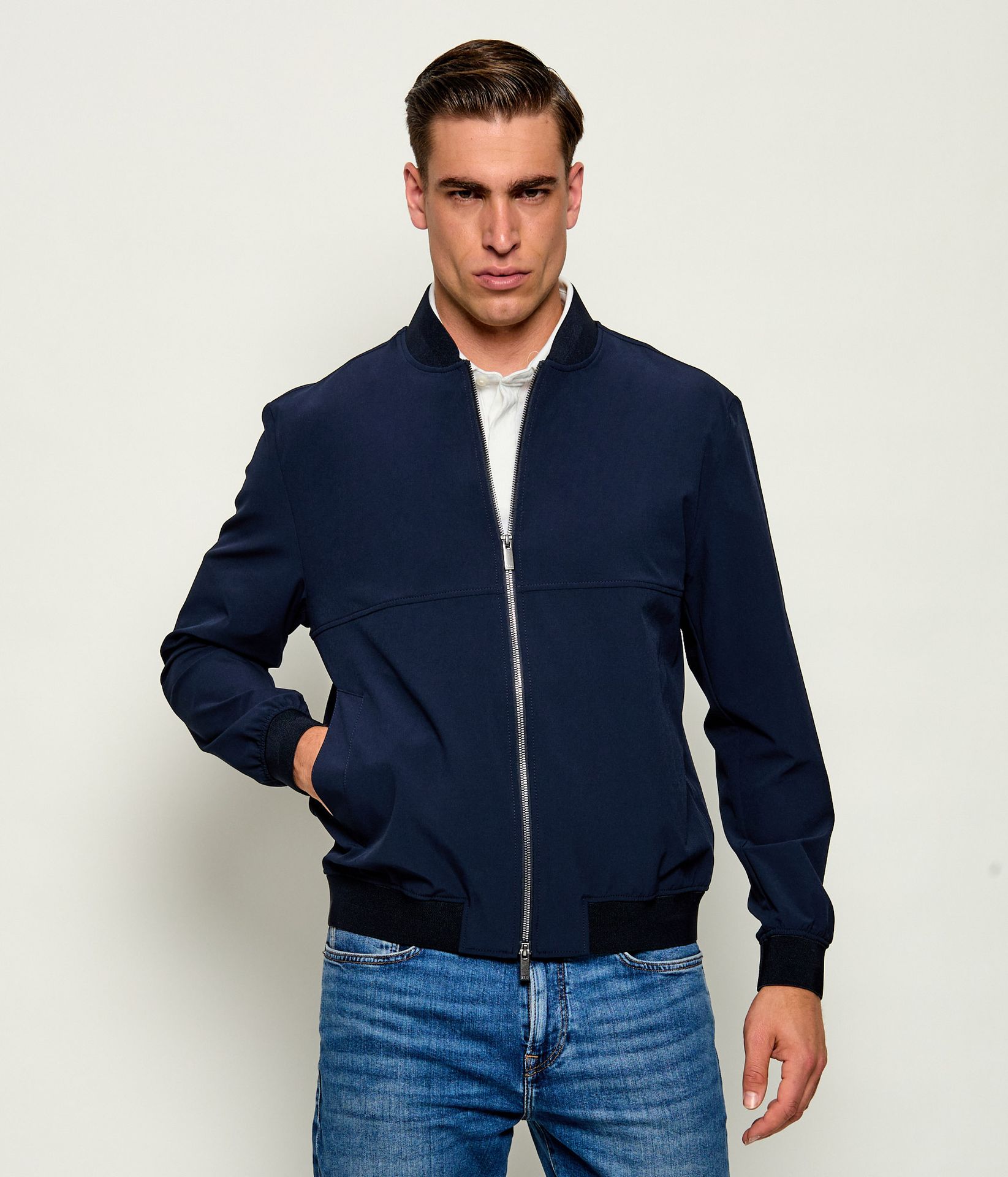 BOSS BLACK Kurtka bomber P-Hanry-bmb-wg-263f Slim Fit