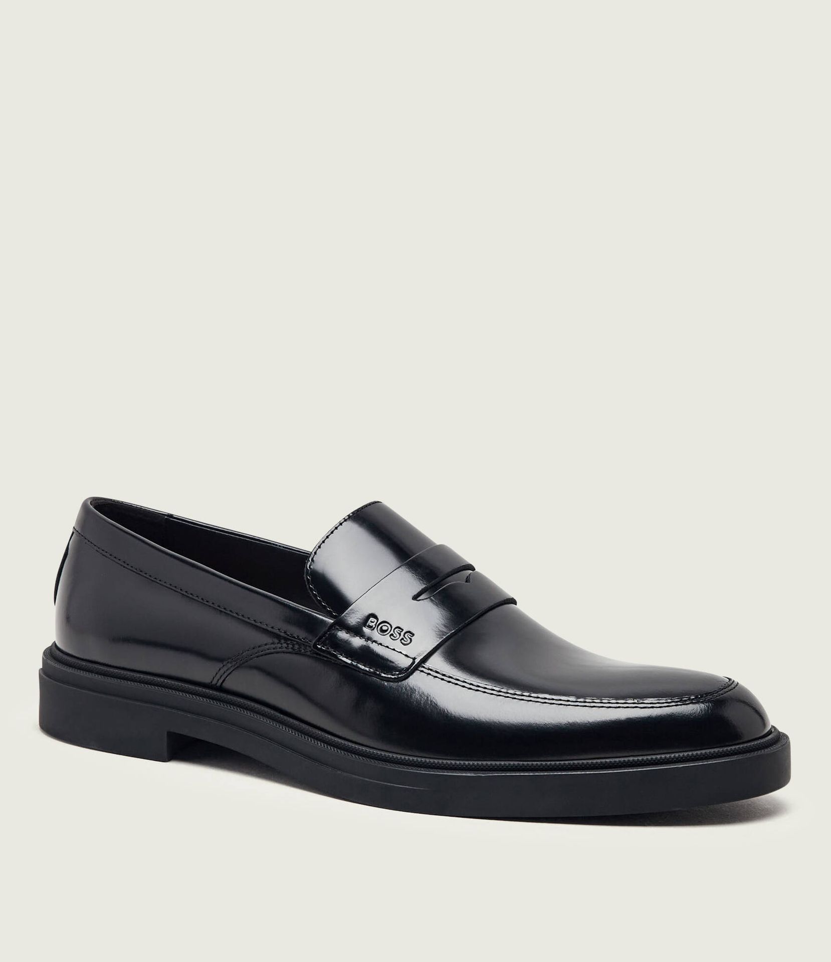 BOSS BLACK Skórzane loafersy Calev_Loaf_bomfb