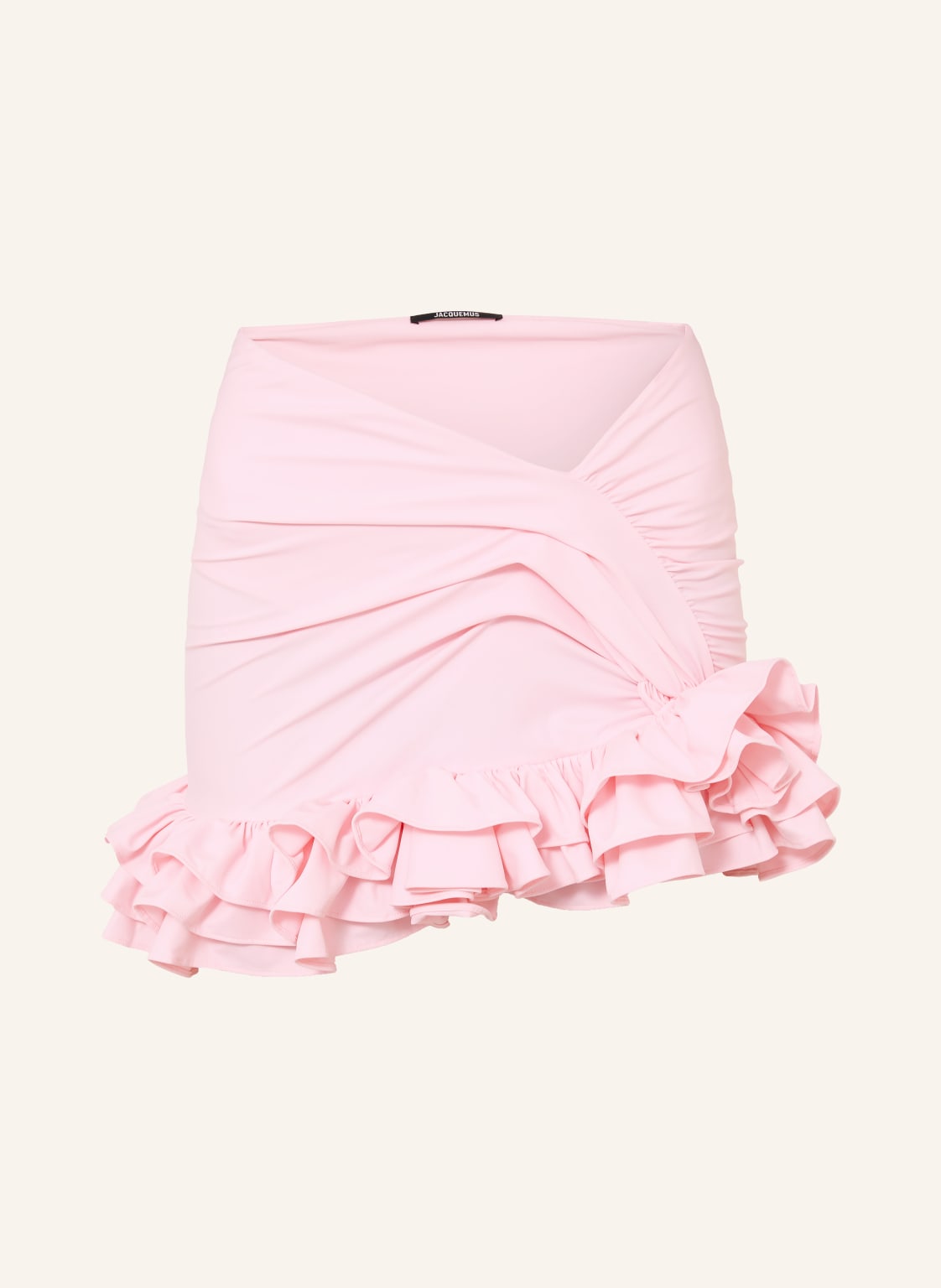 Jacquemus Spódnica La Mini Jupe Playa Z Falbanami rosa