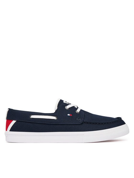 Tommy Hilfiger Tenisówki Th Boat Vulc Sneaker Canvas FM0FM05877 Granatowy