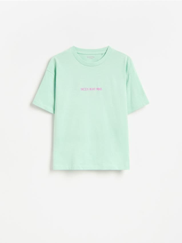 Reserved - T-shirt z nadrukiem - jasnozielony